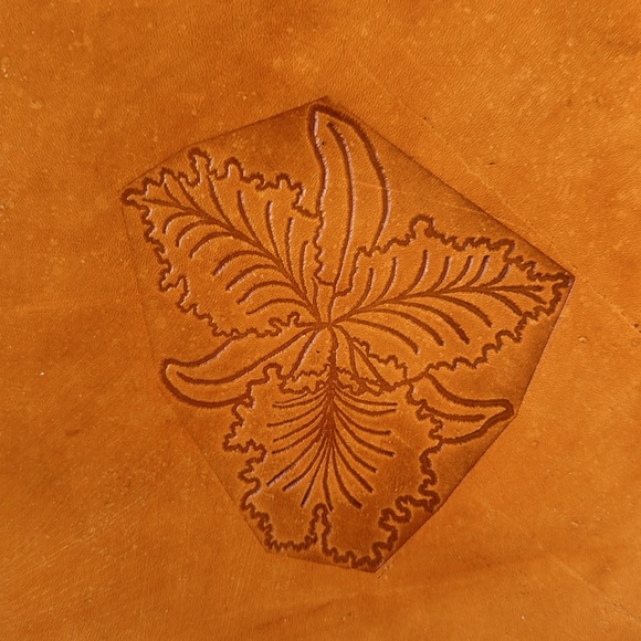 Vintage Costa Rican Hand Tooled Tan Leather Zip Around Top Portfolio 80’s - Picture 7 of 11